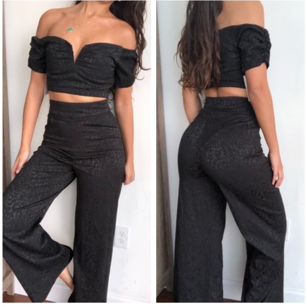 Free People Soul Mate Crop Top and Pants 2 Pc Set